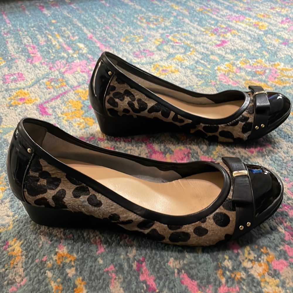 Cole Haan Animal print wedges loafers